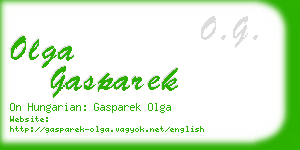 olga gasparek business card